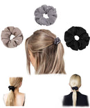 9-Row Cushion Nylon Bristle And Travel Brush Black Grey Beige Women Satin Silk Hair Scrunchies Enjoy Holiday 1981