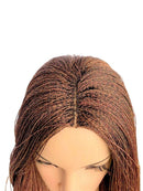 Braided Wigs, WOW BRAIDS Twisted Wigs, Micro Million Twist Wig - Color 30/35 - 18 Inches. Synthetic Hand Braided Wigs for Black Women.,