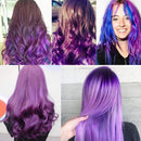 4 Hair Coloring Wax Temporary Hair Clay Pomades 4.23 oz- 4 in 1 Grey Purple Blue Pink - Natural Hair Dye Material Disposable Hair Styling Clay Ash for Cosplay,Halloween,Party VOLLUCK