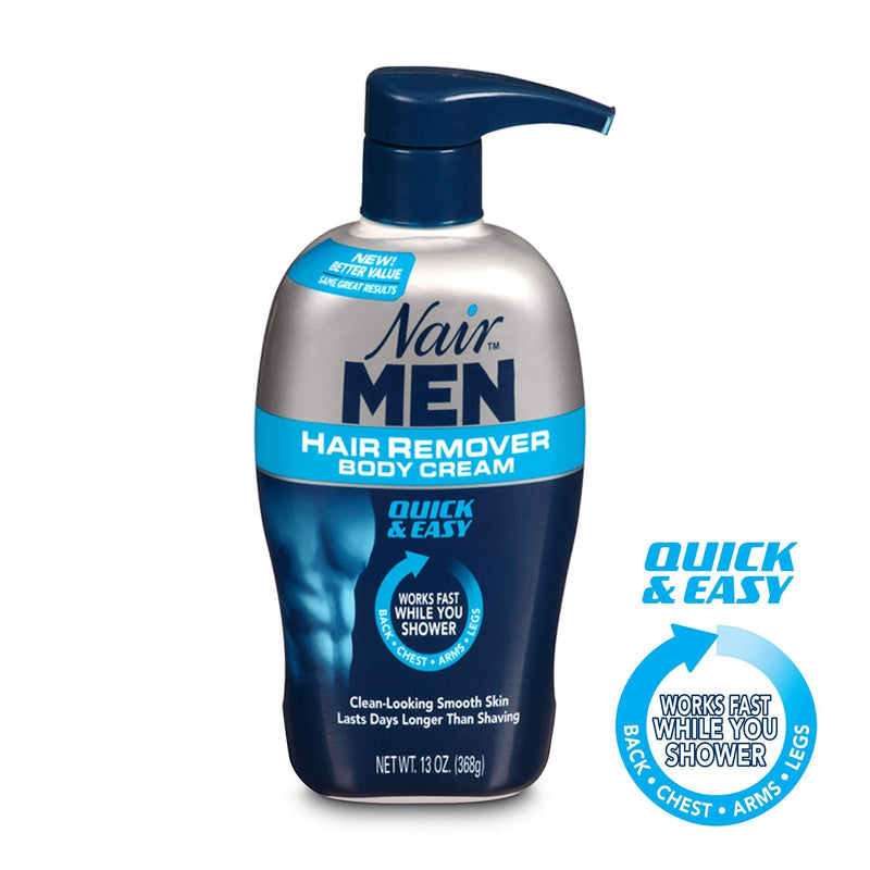 Nair Hair Remover for Men Hair Remover Body Cream, 13 oz. Nair