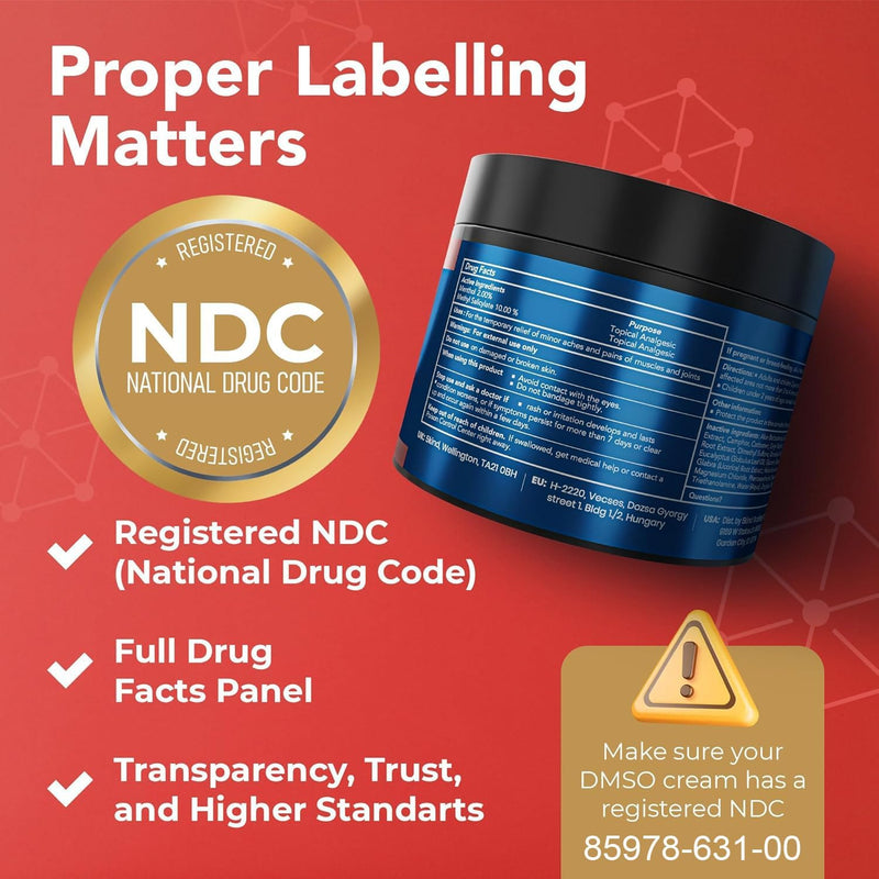 5Kind DMSO Cream for Pain Relief 4 fl oz - 99.9% Pure DMSO Pharmaceutical Grade Cream - Aloe Vera, Magnesium, Arnica & Menthol - Topical Muscle and Joint Pain Relief - Registered NDC - Made in USA Infinity Warehouse
