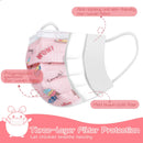 Kids face mask for Girls 50pcs Disposable Child Face Mask Wudida