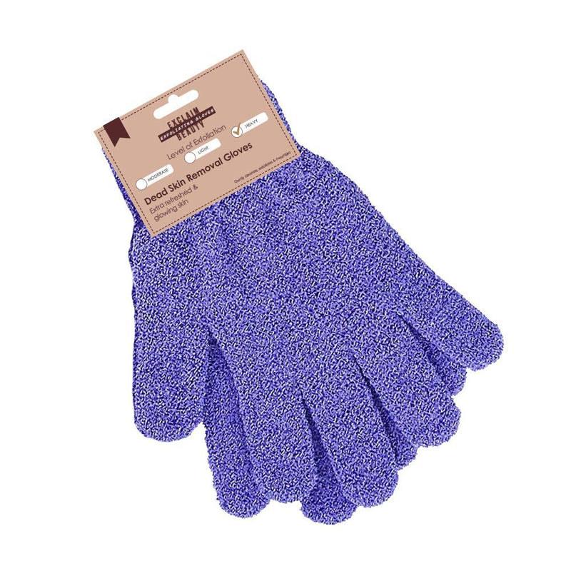EXCLAIM BEAUTY Exfoliating Gloves Body Scrubber Gloves For Shower, Spa, Massage Shower Gloves Dual Texture Bath Gloves | Dead Skin Remover With Adjustable Straps Exclaim Beauty