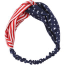 Sea Team 3-Pack of the Stars and Stripes Retro Wire Headbands Stylish Chiffon Bowknot Twist Bunny Ears Head Wrap Bandeau Hair Ribbon Star-Spangled Banner American Flag Hairbands for Women and Girls Sea Team