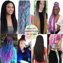 SHUOHAN 6 Packs Ombre Jumbo Braiding Hair Extensions 24 Inch High Temperature Synthetic Fiber Hair Extensions for Braiding (Deep Purple) SHUOHAN
