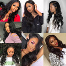 ISEE Hair 150% Density Brazilian Body Wave Lace Front Wigs Human Hair Glueless Lace Front Human Hair Wigs For Women Black Pre Plucked Unprocessed 8A Virgin Brazilian Hair Wig (26'') ISEE Store