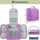 PAVILIA Hanging Travel Toiletry Bag Women Men | Cosmetic, Makeup Organizer Kit for Toiletries Accessories, Bathroom Hygiene, Water Resistant(Purple) PAVILIA
