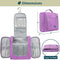 PAVILIA Hanging Travel Toiletry Bag Women Men | Cosmetic, Makeup Organizer Kit for Toiletries Accessories, Bathroom Hygiene, Water Resistant(Purple) PAVILIA