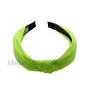 Neon Yellow 1 Inch Fabric Turban Knot Headband Motique Accessories