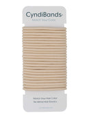 Cyndibands Beige Blonde No-Metal 4mm, 1.75 Inch Elastic Hair Ties Color Match Ponytail Holders - 24 Count Cyndibands