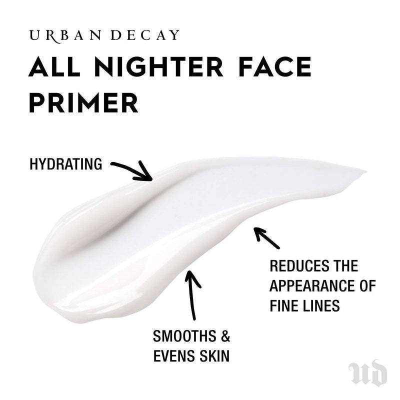 Urban Decay All Nighter Longwear Face Primer, Travel Size - Lightweight, Long-Lasting Formula - Grips Foundation in Place, Smooths & Hydrates Skin - 0.28 fl oz URBAN DECAY