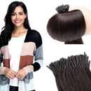 22 Inches I Tip Remy Human Hair Extensions 100 Strands/Pack Pre Bonded Keratin Stick In Hair Extensions Cold Fusion Hair Piece Long Straight For Women