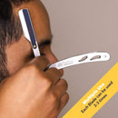 Equinox Professional Straight Edge Razor with 100 Single Derby Straight Razor Blades-Barber Straight Razor-Close Shaving Men's Manual Shaver-Disposable Straight Razor Blades-Staright Razor Kit Equinox International
