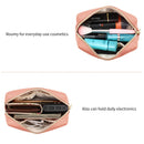 Gonex Small Makeup Bag for Purse, Water-Resistant PU Vegan Leather Travel Cosmetic Pouch with Christmas Gift Box, Portable Toiletry Bag for Women Girls Daily Storage Organizer Pink Gonex