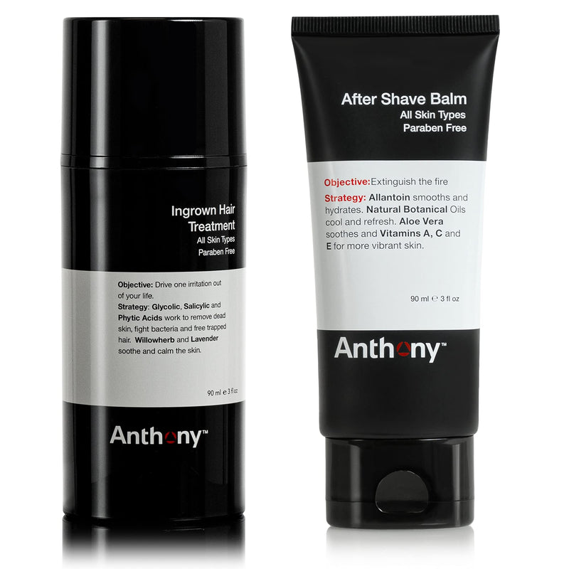 Anthony Ingrown Hair Treatment, 3 Fl Oz, and Anthony Aftershave Balm, 3 Fl Oz Anthony