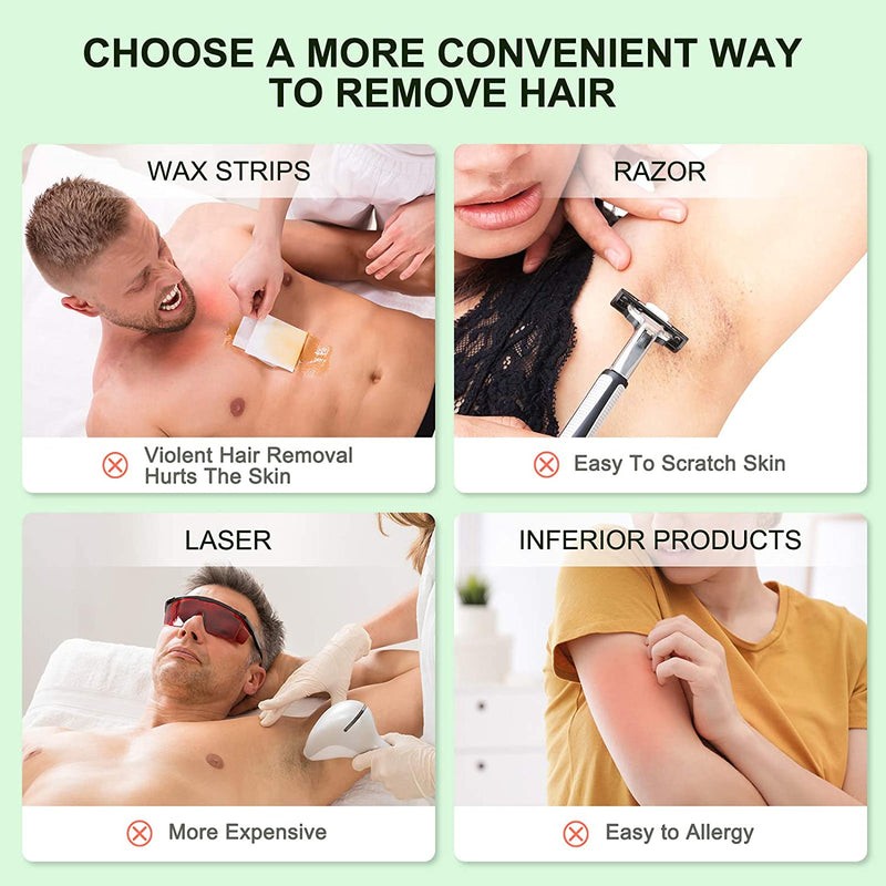 Hair Removal Cream, Painless Natural Depilatory Cream for Men and Women, Non-Irritating for Sensitive Skin. For Bikini and Intimate Area, Genitals, Arms, Legs, Underarms, Chest, 5.07 fl oz Grocerism