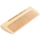 Beard Comb Pocket Size, Hair & Mustache Grooming Tool, Handcrafted Organic Siberian Birch, Use with Oil, Balm or by Itself, Free Bonus Travel Pouch, Made in Russia LA Beauty Labs