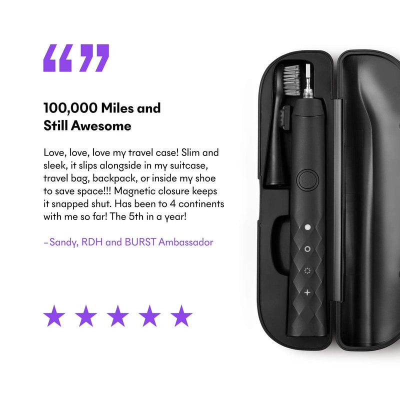 BURST Electric Toothbrush Travel Case for BURST Sonic Toothbrush, Black (Case Only) Burst
