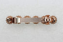 Faship Clear Crystal Rose Gold Plated Floral Small Hair Barrette Clip Faship