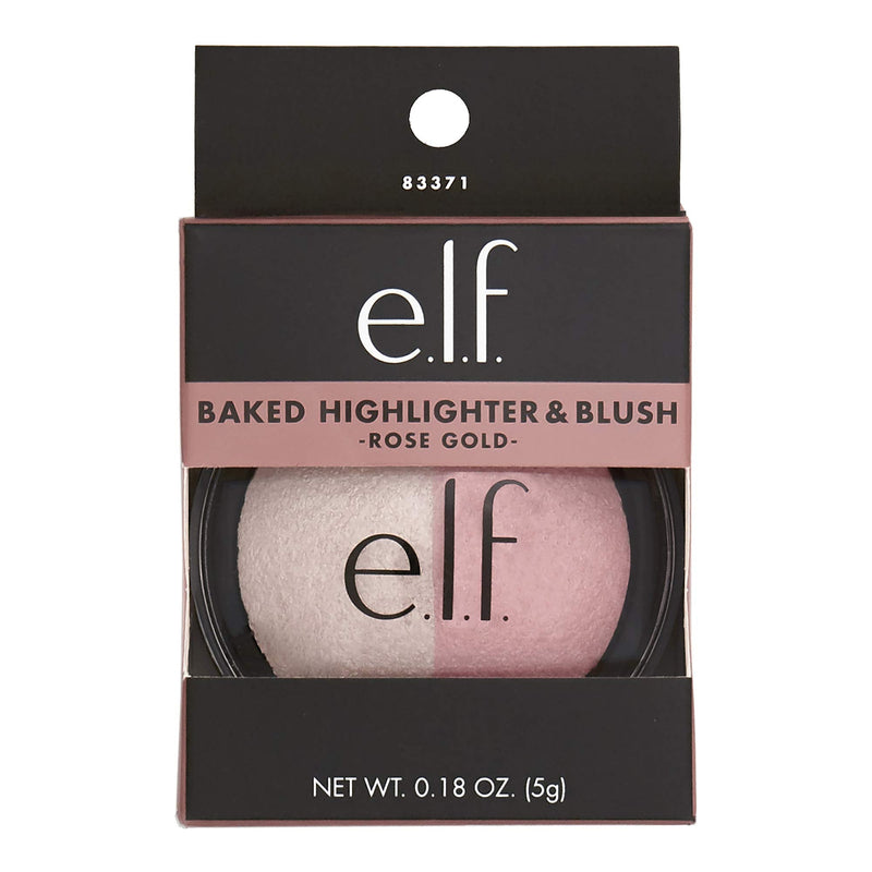 Elf Cosmetics Baked Highlighter & Blush 83371 Rose Gold, 0.6 Ounce e.l.f.
