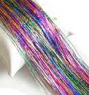 Hair Tinsel Strands, Rainbow Glitter Feather Extensions, Silk Tensil Fairy Hair Tensile Pack (Rainbow Tinsel Pack) Feather Lily