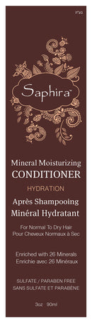 SAPHIRA Mineral Moisturizing Conditioner | Hydrating Deep Conditioner for Dry, Damaged, Bleached & Color-Treated Hair | Nourishes & Revitalizes Lifeless Hair, 3 oz Saphira