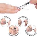 Cuticle Trimmer with Cuticle Pusher - Ejiubas Cuticle Remover Cuticle Nipper Professional Stainless Steel Cuticle Cutter Clipper Durable Pedicure Manicure Tools for Fingernails and Toenails Gray Ejiubas Store