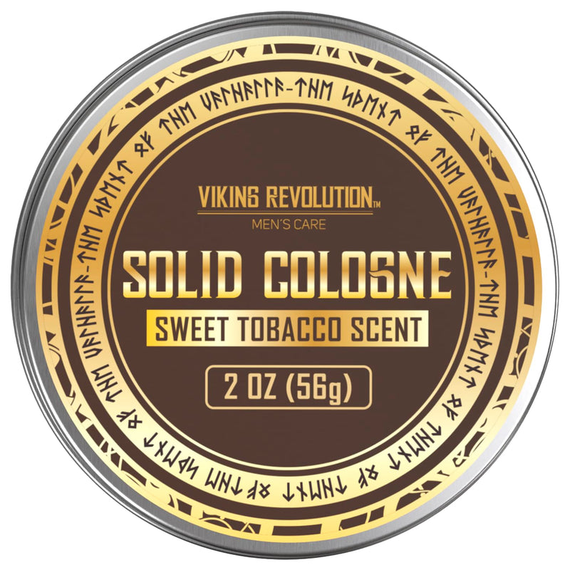 Viking Revolution Sweet Tobacco Mens Solid Cologne Men 2 Oz - Men Solid Perfume Cologne for Men - Balm Cologne for Mens Cologne Balm Travel Cologne Wax (1 pack, Sweet Tobacco) Infinity Warehouse