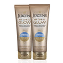 Jergens Natural Glow +FIRMING Self Tanner Body Lotion, Fair to Medium Skin Tone, Sunless Tanning Moisturizer with Collagen and Elastin. Helps to Visibly Reduce Cellulite, 7.5 oz (2 Pack) Jergens