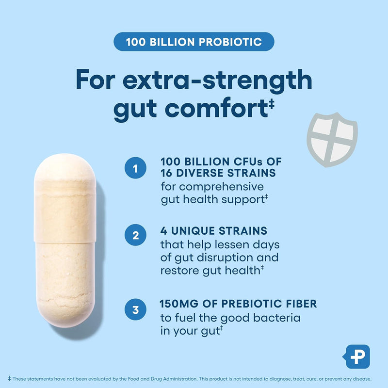 Physician's CHOICE 100 Billion Advanced Probiotic - 16 Strains + Organic Prebiotics - Digestive & Gut Health - Supports Occasional Constipation, Diarrhea, Gas & Bloating - Probiotics for Women & Men Infinity Warehouse