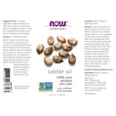 NOW Solutions, Castor Oil, 100% Pure Versatile Skin Care, Multi-Purpose Skin Softener, 4-Ounce NOW