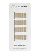 Heliums Small Ash Blonde Mini 1.5 Inch Wavy Bobby Pins - 40 Pins Heliums