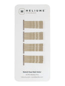 Heliums Small Ash Blonde Mini 1.5 Inch Wavy Bobby Pins - 40 Pins Heliums
