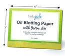 Oil Blotting Paper Sheets – Instantly Absorbs Excess Oil and Shine from Face without Smudging Makeup – Large size, 200 Tissues … (green tea) Bella Jade