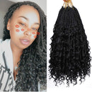 8 Packs Box Braids Crochet Hair With Curly Ends Goddess Box Braids Crochet Braids 3X Bohemian Braiding Hair for Black Women(12 Inch, 1B)…… FIRSTCYH HAIR