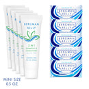 BERGMAN KELLY Rectangle Soap Bars, 2in1 Shampoo & Conditioner 2-Piece Set (White Tea, 0.5 oz each, 100 pc), Delight Your Guests with Revitalizing & Refreshing Sanitary Toiletries & Hotel Amenities BERGMAN KELLY