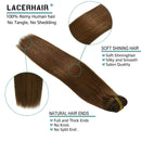 Lacer Hair Extensions Clip In Real Human Hair Extensions 120g 7 Pieces Silky Straight Weft Remy Human Hair Clip in Hair Extensions Chocolate Brown