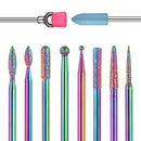 Ejiubas Nail Drill Bits 10Pcs 3/32"(2.35mm) Diamond Drill Bit Set for Nails Professional Cuticle Drill Bit Efile Nail Bit for Acrylic Gel Nails, Manicure Pedicure Shapen Remove Tools, Home Salon Use Ejiubas