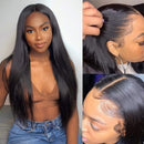 AYIYI Lace Front Wigs Straight Human Hair Wigs For Black Women 4x4 Lace Front Wigs Virgin Human Hair Pre Plucked 150% Density With Baby Hair 26inch AYIYI