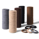 SYGY 100PCS Hair Ties for Women, Elastic Cotton Thick Seamless Hair Bands, No crease No damage for Thick Hair, Simple Ponytail Holders/Headband Scrunchies/Hair Accessories, 5 Colors SYGY