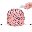 Barrel Makeup Bag Travel Drawstring Cosmetic Bag Large Toiletry Organizer Waterproof for Women and Girls (Large, Leopard) Narwey