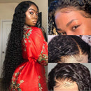 Water Wave Lace Front Wigs Brazilian Human Hair Wig Glueless 13x4 150% Density 12A Water Curly Human Hair Wigs Pre Plucked Natural Hairline With Baby Hair For Black Women (20,13x4 water wave) Zhuomei BEAUTY Store