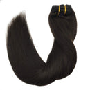 Doores Hair Extensions Clip in Human Hair Dark Brown 18 Inch 120g 7pcs Real Hair Extensions Straight Remy Clip in Human Hair Extensions Thick DOORES Store