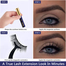 3D Magnetic Eyelashes with Eyeliner Kit - 7C SevenCrown Magnetic Lashes Natural Looking with Upgraded 4 Tubes of Liner Waterproof, Long Lasting,10 Pairs Reusable False Eyelashes Easy to Apply. Infinity Warehouse
