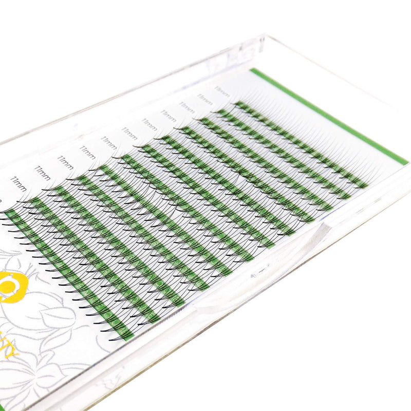 BEYELIAN Beauty Premade Volume Eyelash Extensions C Curl 0.10mm Pre made 3D Fans Lashes Individual Eyelashes for Volume Lashing 228 pcs Clusters per Lash Tray (C curl, 0.10mm, 11mm) BEYELIAN