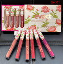 6Pcs Matte Liquid Lipstick Set,Dark Red Matte Lipstick Lip Stain Long Lasting 24 Waterproof Lip Gloss Gift Set ,Lipstick Sets for Women Lippies Lip Makeup Lipgloss Beauty Kit (Set01) evpct