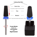 PANA Nail Carbide 5 in 1 Bit - Two Way Rotate use for Both Left and Right Handed - Fast remove Acrylic or Hard Gel - 3/32" Shank - Manicure, Nail Art, Drill Machine (Medium - M, Black) PANA