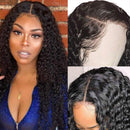 UNice Hair Curly Lace Front Human Hair Wigs for Black Women 150% Density Unprocessed Brazilian Virgin Hair 13x4 Lace Frontal Wig with Baby Hair for Women Natural Black Color (14 Inch) UNICE Store