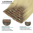 Lacer Human Hair Clip In Extensions Balayage Color R