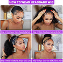 CYNOSURE Curly Headband Wig Human Hair Wigs for Black Women 9a Glueless None Lace Front Wigs Human Hair No Need Pre Plucked Natural Black Color Brazilian Hair Curly Wig(24, Headband Wig Curly) CYNOSURE